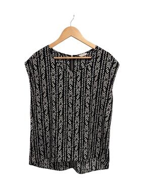 Paper Kite Women’s Black & White Patterned Sleeveless Top